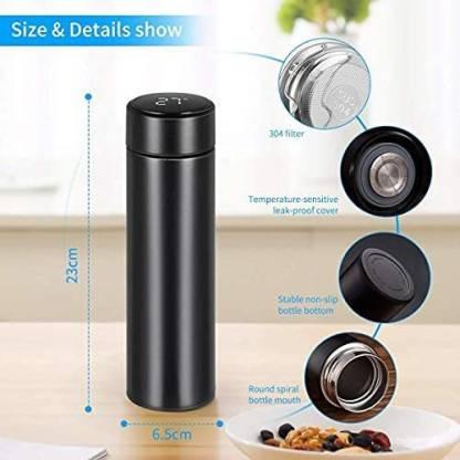 Stainless Steel Temperature HOT & COLD Water Bottle Thermos, Double Wall Vacuum Intelligent Cup with LCD Smart Display (500 ML)