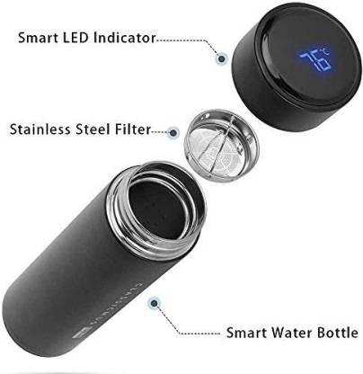 Stainless Steel Temperature  HOT & COLD Water Bottle Thermos, Double Wall Vacuum Intelligent Cup with LCD Smart Display (500 ML)